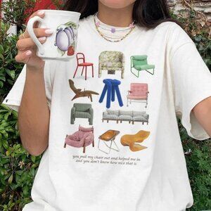 Design Chairs Printed Vintage T-shirt